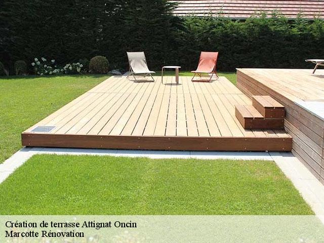 Création de terrasse attignat-oncin-73610 Marcotte Rénovation